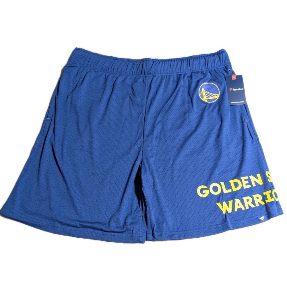 Golden‎ State Warriors Mesh Athletic Shorts NWT Mens 2XL Blue NBA Fanatics